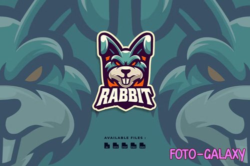 Rabbit Sport and Esport Mascot Character Logo