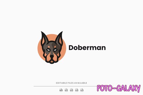 Doberman Simple Mascot Logo