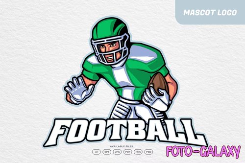 American Football Character Mascot Logo