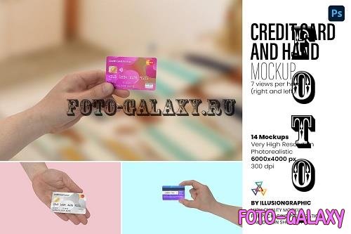 Credit Card and Hand Mockup - 7273391