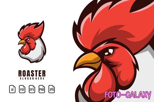 Roaster Mascot Logo