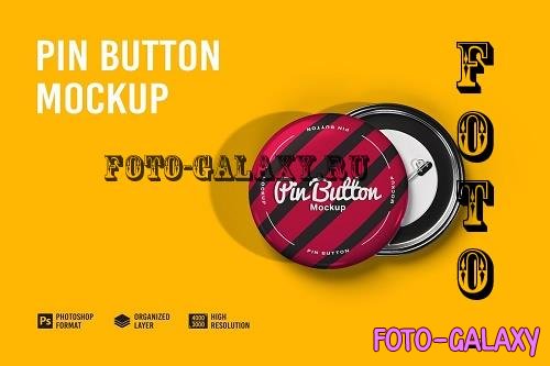 Pin Button Mockup - 7182857