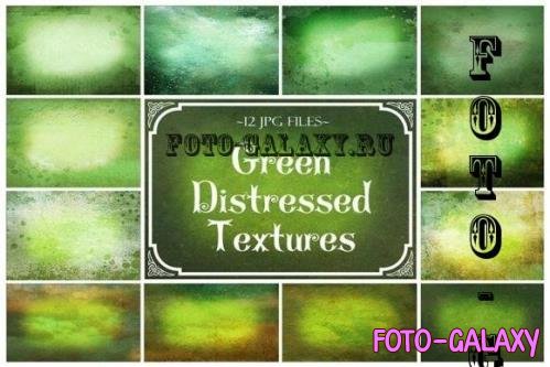 Green Distressed Textures, Digital Paper