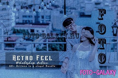 Retro Feel 60+ Photoshop Action  - 7298262