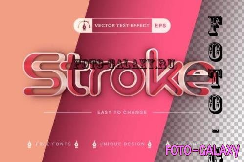 Double Stroke - Editable Text Effect - 7305605