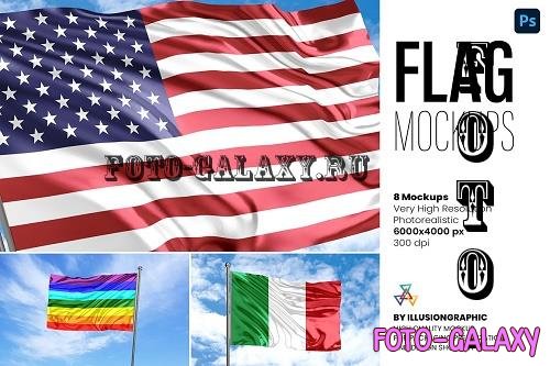 Flag Mockups - 8 views - 7338266
