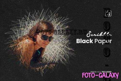 Scribble Black Paper Photo Effect - YRBRXQD