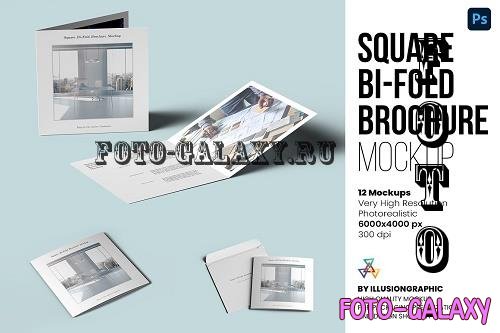 Square Bi-Fold Brochure Mockups - 6580920
