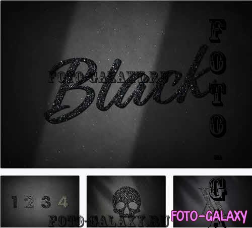 Black Glitter Logo & Text Effect - 7399625