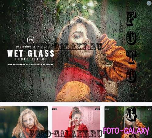 Wet Glass Photo Effect - ZTCLWK9