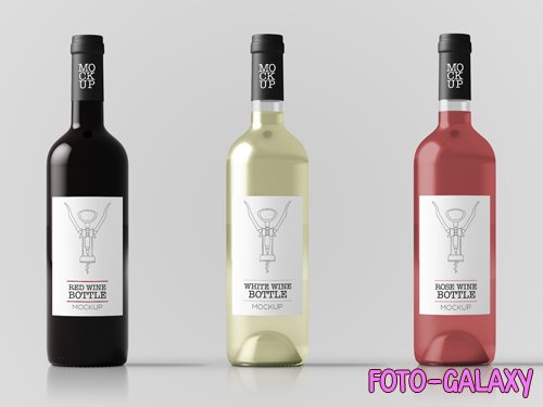 Wine Bottles Mockup Set 326122282