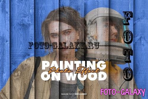 Painting on Wood Photo Effect - P8GUZ5T