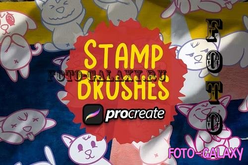 Cute Cat brush Stamp Procreate