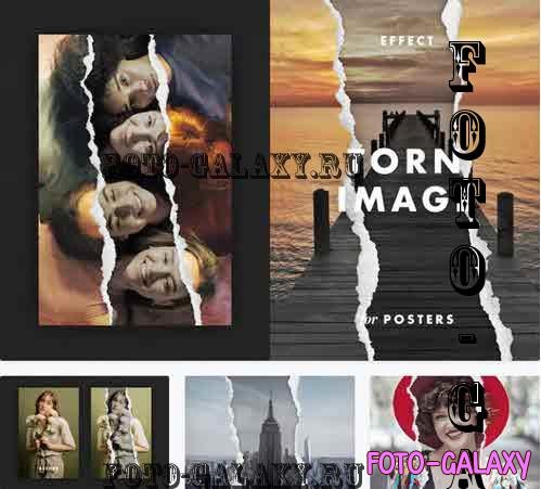Torn Image Effect for Posters - 7221536
