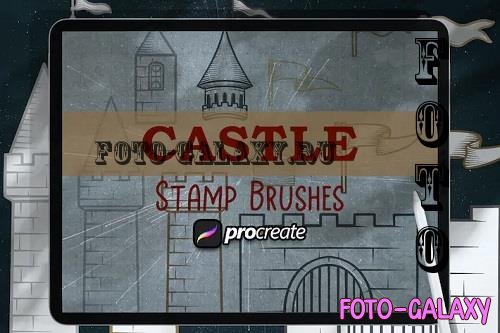 Castle Illustration Brush Stamp Procreate