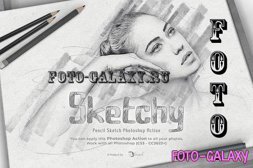Sketchy | Pencil Sketch PS Action - 7557675