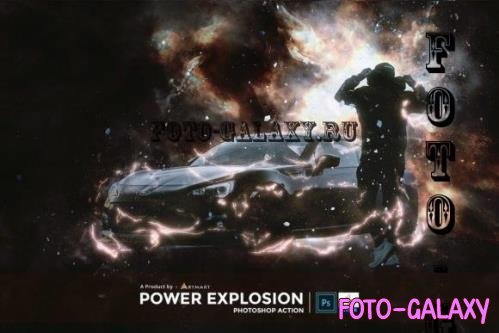 Power Explosion Photoshop Action - 7091229