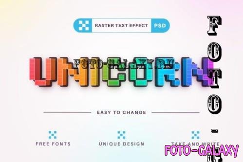 Pixel Unicorn - Editable Text Effect - 7804264