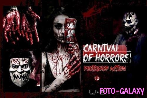 12 Photoshop Actions Carnival of Horrors
