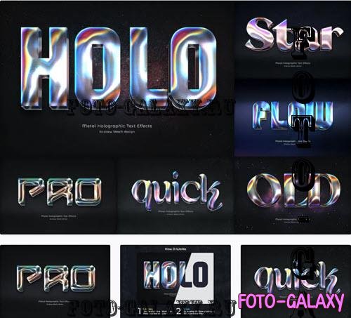 Metal Holographic Text Effects - EC7KB92