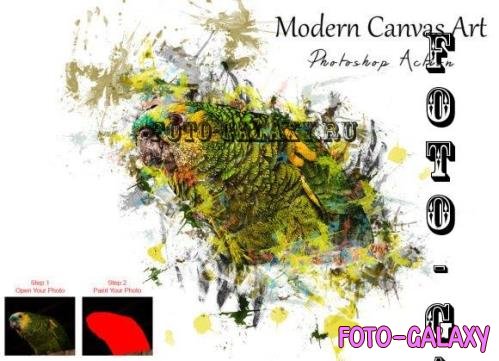 Modern Canvas Art Photoshop Action - 7815680