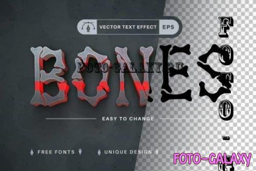 Red Bones - Editable Text Effect - 7816011