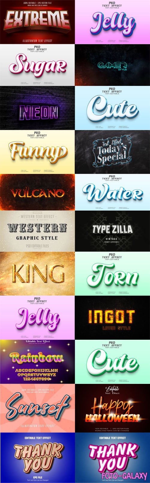 30+ Text Effects for Photoshop & Illustrator