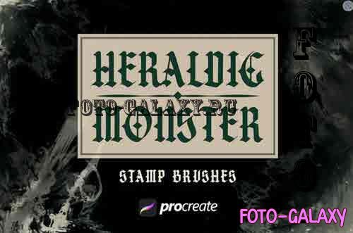 Heraldic Monster Stamp Brush Procreate - 37WT4WB