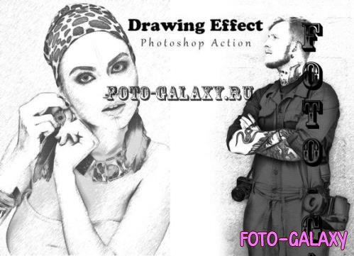 drawing Effect Photoshop Action - 7826167