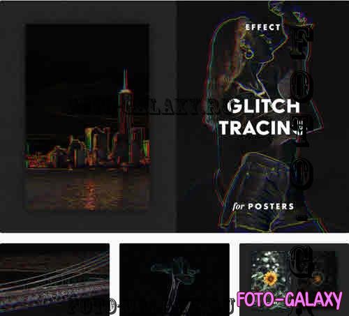 Glitch Tracing Effect for Posters - 7517591