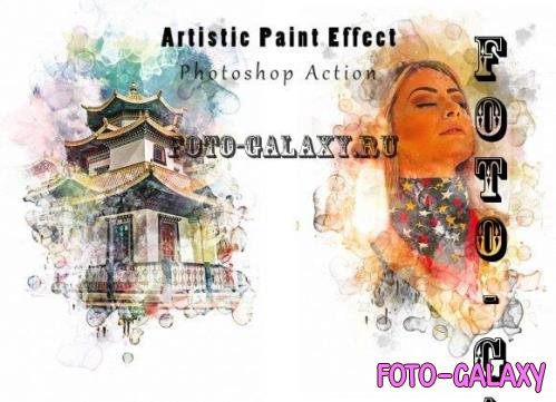 Artistic Paint Effect PS Action - 8455109