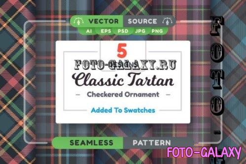 Set 5 Tartan Seamless Patterns - 8456346