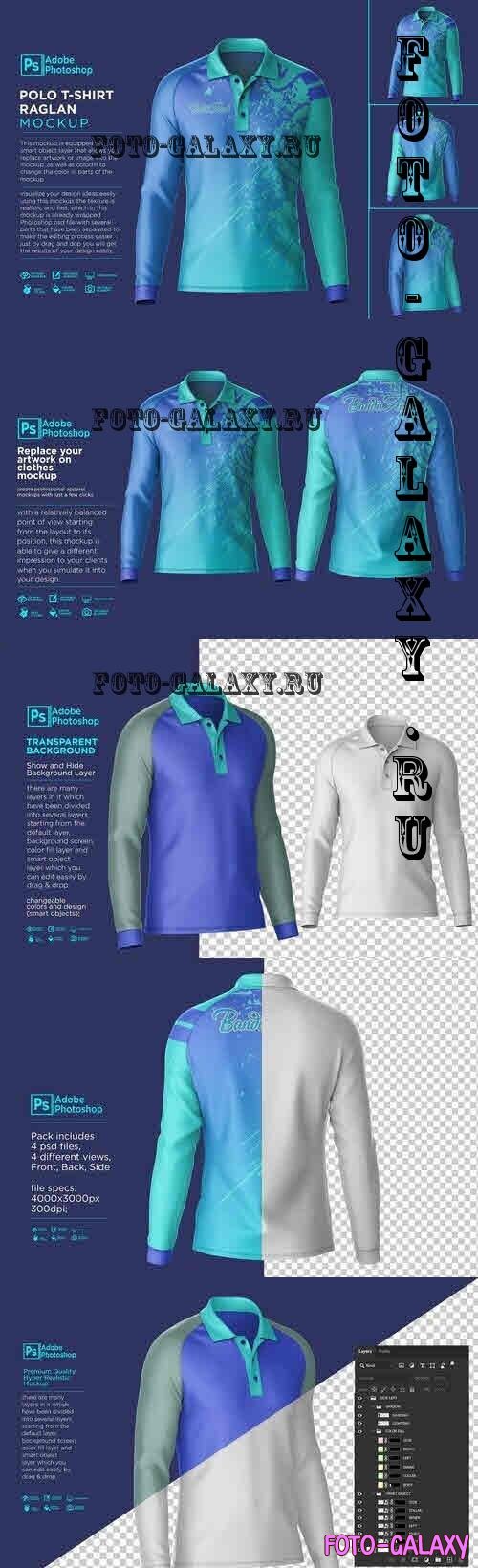 Polo T-Shirt Raglan Long Sleeve - 7512557