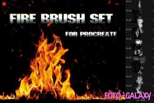 Fire and Flame Procreate Brushes - 2166711