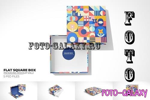Flat Square Box Packaging Mockup v.2 - 10186761