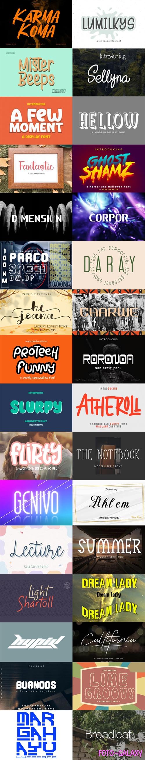 30 Fonts Pack [Sep-2022]