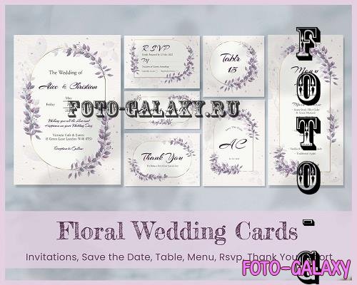 Floral Wedding Cards Templates - 10185454