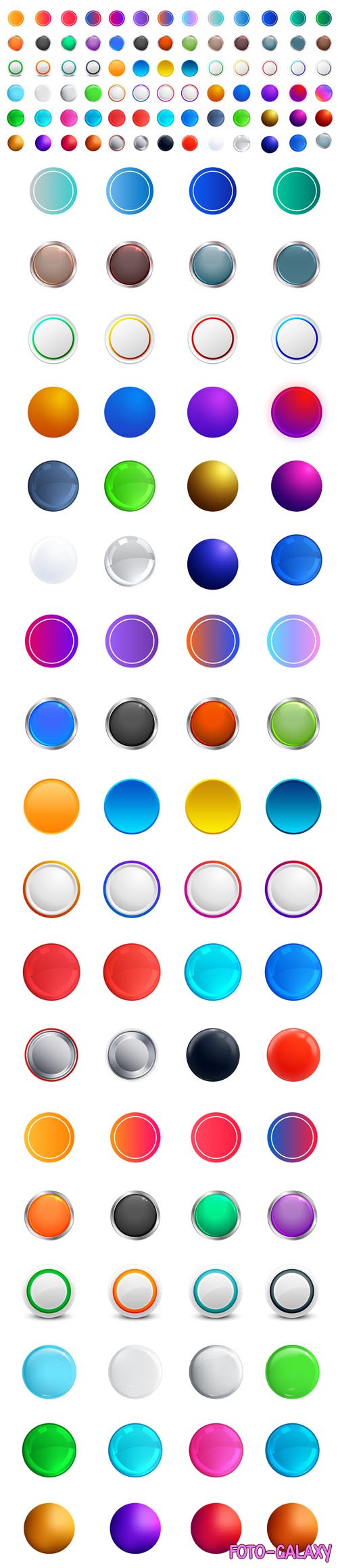 80+ Icons - Buttons Vector Templates