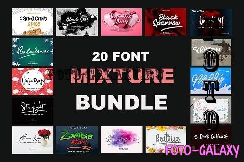 Mixture Font Bundle - 20 Premium Fonts