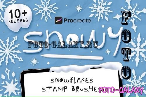 Snowy Procreate Stamp Brushes