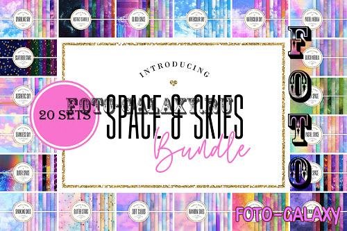 Space & Skies Backgrounds Bundle - 20 Premium Graphics