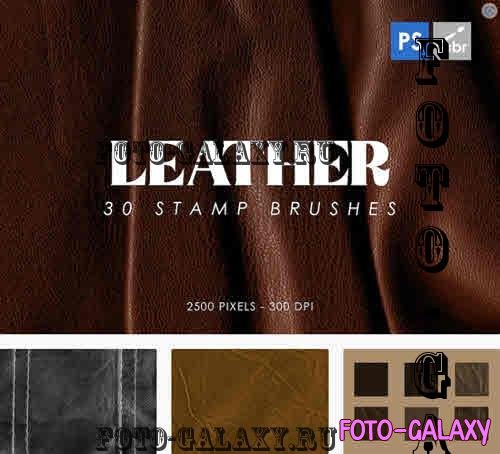 30 Leather Photoshop Stamp Brushes