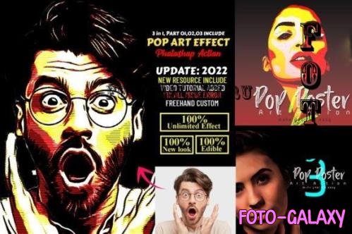 Pop Art Effect Photoshop Action - 449883