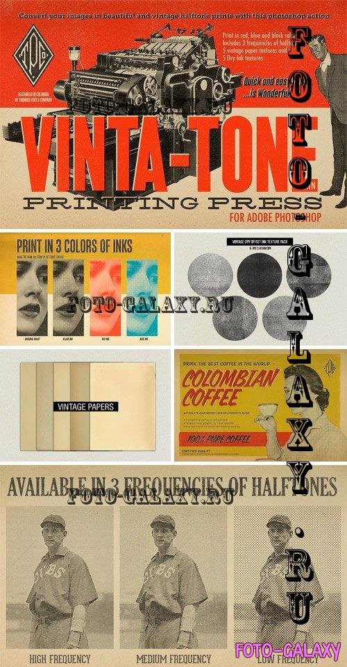 Vinta-Tone Printing Press Action - 39134