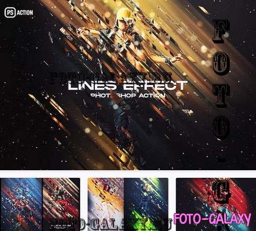 Lines Effect Photoshop Action  - 39154780
