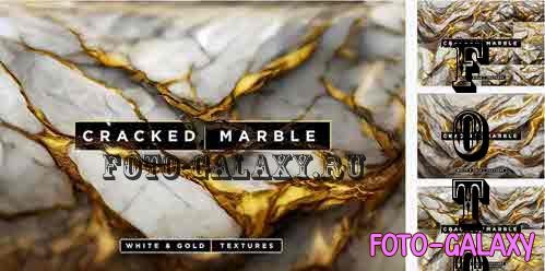 White Gold Cracked Marble Textures - 10199149