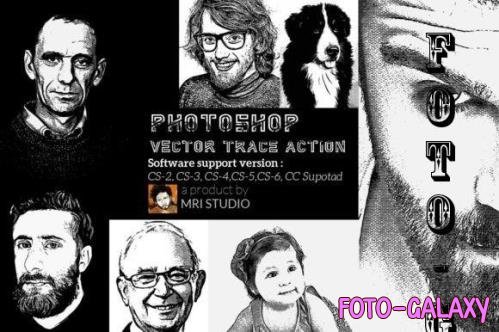 Photoshop Vector Trace Action - 549212