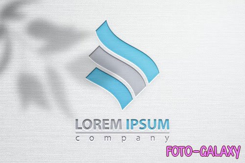 Embossing paper logo mockup PSD