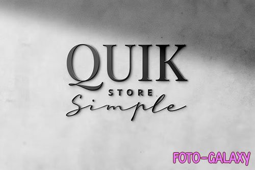 Quik Emboss Logo Mockup