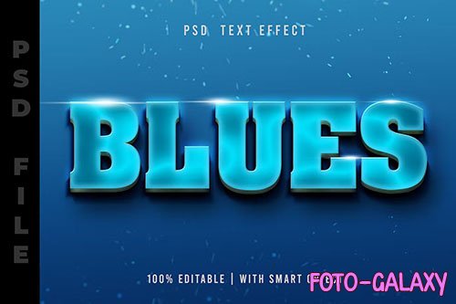 Luminous Blue PSD Text Effect